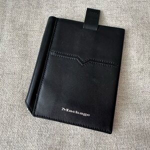 Mackage Black Leather PASSPORT Holder